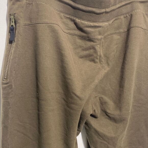 Columbia Men's Elastic Waist Drawstring Jogger Cropped Sweatpants Green Large - Picture 7 of 10